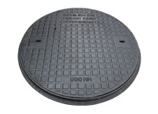 450mm Cast Iron Round Chamber Cover & Plastic Frame